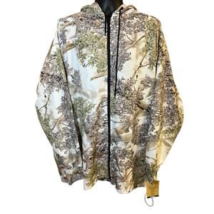 King’s Snow Shadow Camo Zip Up Wind Jacket Extended Length Mens Tag Size XL/2XL